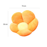 SOGA Orange Whimsical Big Flower Shape Cushion Soft Leaning Bedside Pad Floor Plush Pillow Home Decor