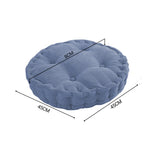 SOGA 4X Blue Round Cushion Soft Leaning Plush Backrest Throw Seat Pillow Home Office Decor