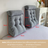 SOGA 4X 45cm SilverTriangular Wedge Lumbar Pillow Headboard Backrest Sofa Bed Cushion Home Decor
