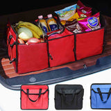 SOGA Car Portable Storage Box Waterproof Oxford Cloth Multifunction Organizer Red