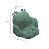 SOGA Green Dino Shape Cushion Soft Leaning Bedside Pad Sedentary Plushie Pillow Home Decor