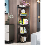 SOGA 2X 5 Tier Steel Triangular  Corner Stand Multi-Functional Shelves Portable Storage Organizer