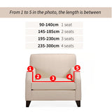 SOGA 3-Seater Leaf Design Sofa Cover Couch Protector High Stretch Lounge Slipcover Home Decor