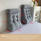 SOGA 2X 45cm Grey Triangular Wedge Lumbar Pillow Headboard Backrest Sofa Bed Cushion Home Decor