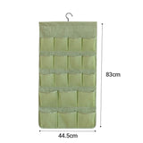 SOGA 2X Green Double Sided Hanging Storage Bag Underwear Bra Socks Mesh Pocket Hanger Home Organiser