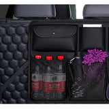 SOGA 2X High Quality Leather Car Rear Back Seat Storage Bag Organizer Interior Accessories Black