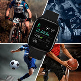 SOGA 2X Waterproof Fitness Smart Wrist Watch Heart Rate Monitor Tracker P8 Black