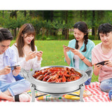 SOGA 4X Stainless Steel Round Buffet Chafing Dish Cater Food Warmer Chafer with Glass Top Lid