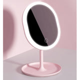 SOGA 2X 20cm Pink Rechargeable LED Light Makeup Mirror Tabletop Vanity Home Decor