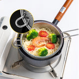 SOGA Stainless Steel Perforated Colander Fine Mesh Net Food Strainer Basket with Handle Skimmer Sieve Set