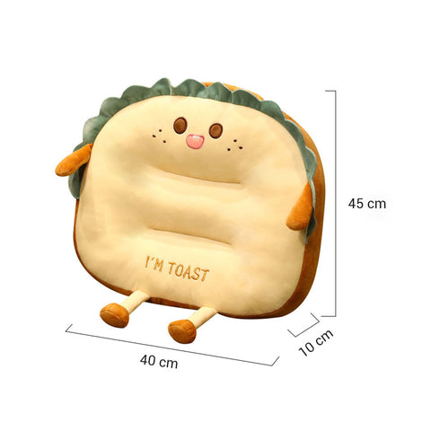 Giant Emoticon Toast Bread Bed Cushion Stuffed Bread Cartoon Food