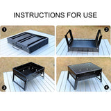 SOGA 2X 43cm Portable Folding Thick Box-Type Charcoal Grill for Outdoor BBQ Camping