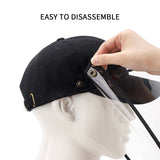 Outdoor Protection Hat Anti-Fog Pollution Dust Saliva Protective Cap Full Face HD Shield Cover Adult Black