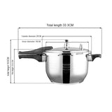 8L Commercial Grade Stainless Steel Pressure Cooker With Seal