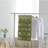 SOGA Green Double Sided Hanging Storage Bag Underwear Bra Socks Mesh Pocket Hanger Home Organiser