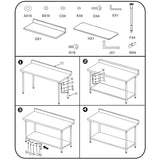 SOGA Commercial Catering Kitchen Stainless Steel Prep Work Bench Table with Back-splash 100*70*85cm