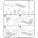 SOGA Commercial Catering Kitchen Stainless Steel Prep Work Bench Table 100*70*85cm