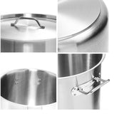 SOGA 21L Stainless Steel Stock Pot with One Steamer Rack Insert Stockpot Tray