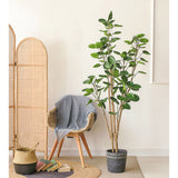 SOGA 4X 150cm Plastic Potted Polyscias Scutellaria Plant Home Garden Artificial Tree, Home Decor