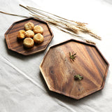 SOGA 25cm Octagon Wooden Acacia Food Serving Tray Charcuterie Board Centerpiece  Home Decor