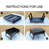 SOGA 43cm Portable Folding Thick Box-Type Charcoal Grill for Outdoor BBQ Camping