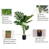 SOGA 2X 120cm Artificial Green Indoor Turtle Back Fake Decoration Tree Flower Pot Plant