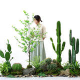 SOGA 2X 120cm Green Artificial Indoor Cactus Tree Fake Plant Simulation Decorative 6 Heads