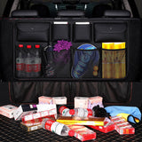 SOGA 2X High Quality Leather Car Rear Back Seat Storage Bag Organizer Interior Accessories Black
