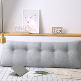 SOGA 4X 100cm Silver Triangular Wedge Bed Pillow Headboard Backrest Bedside Tatami Cushion Home Decor