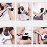 SOGA Portable Handheld Massager Soothing Heat Stimulate Blood Flow Foot Shoulder Silver