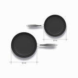 SOGA Stainless Steel Fry Pan 22cm 26cm Frying Pan Skillet Induction Non Stick Interior FryPan