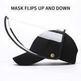 Outdoor Protection Hat Anti-Fog Pollution Dust Saliva Protective Cap Full Face HD Shield Cover Kids Red