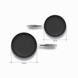 SOGA Stainless Steel Fry Pan 20cm 24cm Frying Pan Skillet Induction Non Stick Interior FryPan