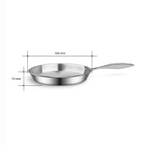 SOGA Stainless Steel Fry Pan 30cm Frying Pan Top Grade Induction Cooking FryPan