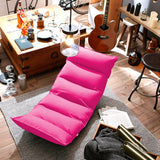 SOGA 4X Foldable Tatami Floor Sofa Bed Meditation Lounge Chair Recliner Lazy Couch Pink