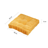 SOGA 2X Yellow Square Cushion Soft Leaning Plush Backrest Throw Seat Pillow Home Office Decor