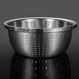 SOGA Stainless Steel Nesting Basin Colander Perforated Kitchen Sink Washing Bowl Metal Basket Strainer Set of 4