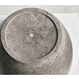 SOGA 2X 27cm Rock Grey Round Resin Plant Flower Pot in Cement Pattern Planter Cachepot for Indoor Home Office