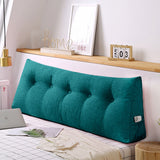 SOGA 120cm Blue Green Triangular Wedge Bed Pillow Headboard Backrest Bedside Tatami Cushion Home Decor