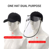 Outdoor Protection Hat Anti-Fog Pollution Dust Saliva Protective Cap Full Face HD Shield Cover Adult White