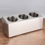 SOGA 18/10 Stainless Steel Commercial Conical Utensils Cutlery Holder with 3 Holes