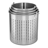 SOGA 2X 12L 18/10 Stainless Steel Perforated Stockpot Basket Pasta Strainer with Handle