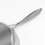 SOGA Stainless Steel Fry Pan 34cm Frying Pan Induction FryPan Non Stick Interior