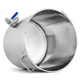 SOGA Stainless Steel No Lid Brewery Pot 71L With Beer Valve 45*45cm