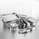 SOGA Gastronorm GN Pan Full Size 1/2 GN Pan 10cm Deep Stainless Steel Tray With Lid