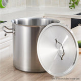 SOGA Stock Pot 71L Top Grade Thick Stainless Steel Stockpot 18/10 Without Lid