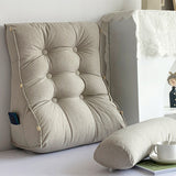 SOGA 2X 45cm White Triangular Wedge Lumbar Pillow Headboard Backrest Sofa Bed Cushion Home Decor