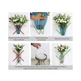 SOGA 85cm European Clear Glass Floor Home Decor Flower Vase with Tall Metal Stand