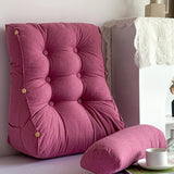 SOGA 45cm Magenta Triangular Wedge Lumbar Pillow Headboard Backrest Sofa Bed Cushion Home Decor