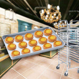 SOGA Gastronorm Trolley 16 Tier Stainless Steel with Aluminum Baking Pan Cooking Tray for Bakers